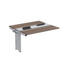 Complemento de Mesa Plataforma para Coworking para 2 Pessoas 130x120 130cm Industrial Walnut E Cinza