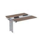 Complemento de Mesa Plataforma para Coworking para 2 Pessoas 130x120 130cm Industrial Walnut E Cinza