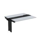 Complemento de Mesa Plataforma para Coworking para 2 Pessoas 140x120 140cm Industrial Cinza E Preto Complemento de Mesa Plataforma para Coworking para 2 Pessoas 140x120 140cm Industrial Cinza E Preto