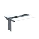 Complemento de Mesa Plataforma para Coworking para 2 Pessoas 140x120 140cm Industrial Grafito E Branco