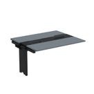 Complemento de Mesa Plataforma para Coworking para 2 Pessoas 140x120 140cm Industrial Grafito E Preto