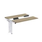 Complemento de Mesa Plataforma para Coworking para 2 Pessoas 140x120 140cm Industrial Noce Naturalle E Branco