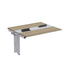 Complemento de Mesa Plataforma para Coworking para 2 Pessoas 140x120 140cm Industrial Noce Naturalle E Cinza