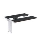 Complemento de Mesa Plataforma para Coworking para 2 Pessoas 140x120 140cm Industrial Preto E Branco