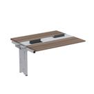 Complemento de Mesa Plataforma para Coworking para 2 Pessoas 140x120 140cm Industrial Walnut E Cinza Complemento de Mesa Plataforma para Coworking para 2 Pessoas 140x120 140cm Industrial Walnut E Cinza