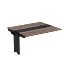 Complemento de Mesa Plataforma para Coworking para 2 Pessoas 140x120 140cm Industrial Walnut E Preto