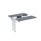 Complemento de Mesa Plataforma para Coworking para 2 Pessoas 140x140 140cm Industrial Grafito E Branco Complemento de Mesa Plataforma para Coworking para 2 Pessoas 140x140 140cm Industrial Grafito E Branco