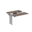 Complemento de Mesa Plataforma para Coworking para 2 Pessoas 140x140 140cm Industrial Walnut E Cinza Complemento de Mesa Plataforma para Coworking para 2 Pessoas 140x140 140cm Industrial Walnut E Cinza