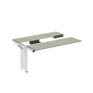 Complemento de Mesa Plataforma para Coworking para 2 Pessoas 150x120 150cm Industrial Nogueira Casablanca E Branco