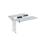 Complemento de Mesa Plataforma para Coworking para 2 Pessoas 160x140 160cm Industrial Cinza E Branco