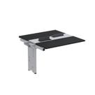 Complemento de Mesa Plataforma para Coworking para 2 Pessoas 160x140 160cm Industrial Preto E Cinza