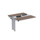 Complemento de Mesa Plataforma para Coworking para 2 Pessoas 160x140 160cm Industrial Walnut E Cinza
