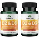 Complexo de Vitamina D Swanson D2 e D3 50 mcg 120 cápsulas