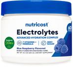 Complexo eletrolítico em pó Nutricost Blue Raspberry 60 Serv