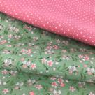 Composê kit Tecido Tricoline Estampado Flora II Algodão 2 cortes 50x1,50 mt