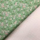 Composê kit Tecido Tricoline Estampado Flora II Algodão 2 cortes 50x1,50 mt