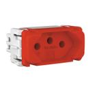 compose módulo tomada 2 polos + terra 10a vermelho - weg