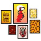 Composição 6 Quadros Decorativos Iansã Orixá - com vidro