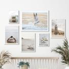 Composição 6 Quadros Neutros Praia- Branco E Bege Composição 6 Quadros Neutros Praia- Branco E Bege