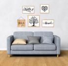 Composição de Quadros Árvore da Vida e Família - Decoração
