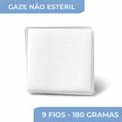Compressa de Gaze Não Estéril Para Curativos 200 Unidades 09 Fios 180g