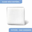 Compressa de Gaze Não Estéril Para Curativos 300 Unidades 13 Fios 240g