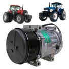 Compressor 7h15 new holland 7040 saida vertical 10pk 12v Compressor 7h15 new holland 7040 saida vertical 10pk 12v