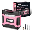 Compressor de ar portátil com inflador de pneus 12V DC 150PSI rosa