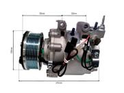 COMPRESSOR HONDA NEW CIVIC/ACCORD/CRV/ NEW FIT 20072011 4 PASSANTE 7PK 12V Única