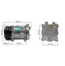 Compressor Modelo 5H14 8 Orelhas 12 Volts Polia 2A 130mm Universal R134A