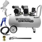 Compressor Portátil Isento 10 Pés 2HP 50L 127V com Kit 5 Peças EVALD TRACTOR COMPBRASIL