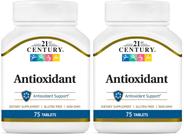 Comprimidos antioxidantes 21st Century 75 unidades, pacote com 2 Comprimidos antioxidantes 21st Century 75 unidades, pacote com 2