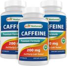 Comprimidos de cafeína Best Naturals 200 mg, pacote com 3, 360 comprimidos