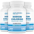 Comprimidos de cloreto de sódio Puregen Labs 1g (1000mg) 300 comprimidos