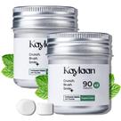 Comprimidos de creme dental Kaylaan Whitening com flúor e xilitol 180 ct