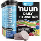 Comprimidos de eletrólitos Nuun Energy com ginseng e cafeína, pacote com 4