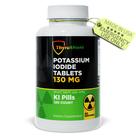 Comprimidos de iodeto de potássio ThyroShield 130mg para radiação