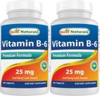 Comprimidos de vitamina B6 Best Naturals 25 mg 250 comprimidos x 2