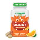 Comprimidos mastigáveis de vitamina D 1000 UI para crianças VitaWorks