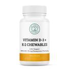 Comprimidos mastigáveis de vitamina D3 + K2 2000 UI - 2nd Springs