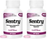 Comprimidos multivitamínicos femininos 21st Century Sentry 120 ct x2