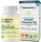 Comprimidos para mastigar com vitamina D3 MamaDoc Rx Organic Kids 800 UI 3+