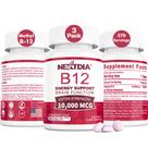 Comprimidos sublinguais de 10.000 mcg de vitamina B12 Nextdia 270 porções