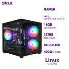 Computador 3000 Core I3 3220 3.30ghz Mem 16gb (2x8) Ddr3 Ssd 512gb Nvme Rx 550 4gb Fonte 400w Linux Ubuntu