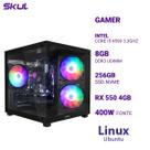 Computador 5000 Core I5 4590 3.3ghz Memória 8gb Ddr3 Ssd 256gb Nvme Rx 550 4gb Fonte 400w Linux Ubuntu