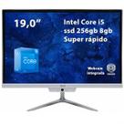 Computador all in one 19" i5 8gb ssd 256gb k2 branco ital Computador all in one 19" i5 8gb ssd 256gb k2 branco ital