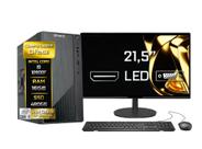 Computador Completo Fácil Intel Core i9 10900F (10ª Geração) 16GB DDR4 Geforce Nvidia SSD 480GB Monitor 21,5" Led