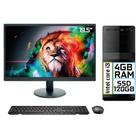 Computador Completo Intel Core i3 4GB SSD 120GB Monitor LED 19.5" HDMI EasyPC Go