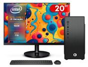 Computador Completo Intel Core i7, 16GB RAM, SSD 1TB, Bivolt, Monitor 20 LED, Windows