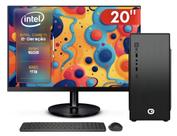 Computador Completo Intel Core i7, 16GB RAM, SSD 1TB, Monitor 20 LED, Windows e Pacote Office